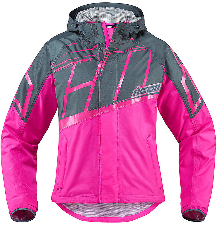 Giacca Antipioggia da Donna Icon PDX 2 \u0026 Bib Lady Rosa Vendita Online -  Outletmoto.eu